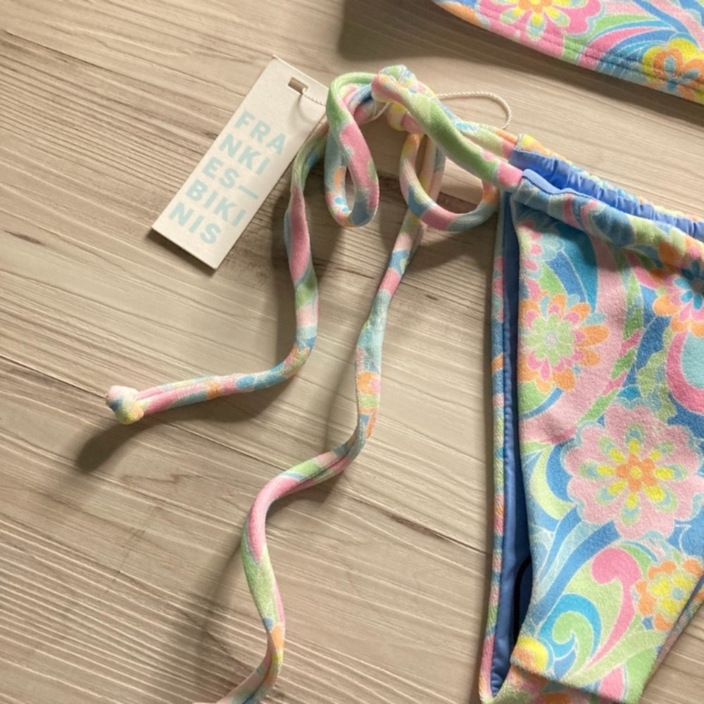 Frankie’s Bikinis Terry Bralette Bikini Top | Skimpy Terry Tia Bikini Bottom - Picture 9 of 16